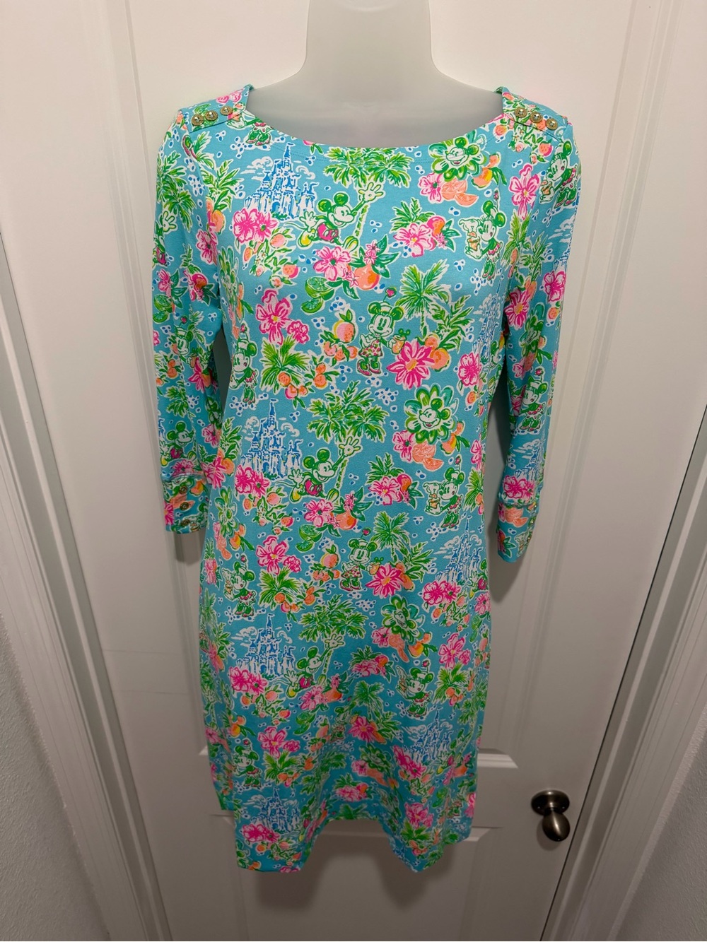 NWT Lilly Pulitzer x Disney Dress Size Small Style 002119 Mickey Castle